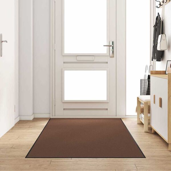 vidaXL Χαλάκι Εξώπορτας Καφέ και Μαύρο 120 x 300 cm