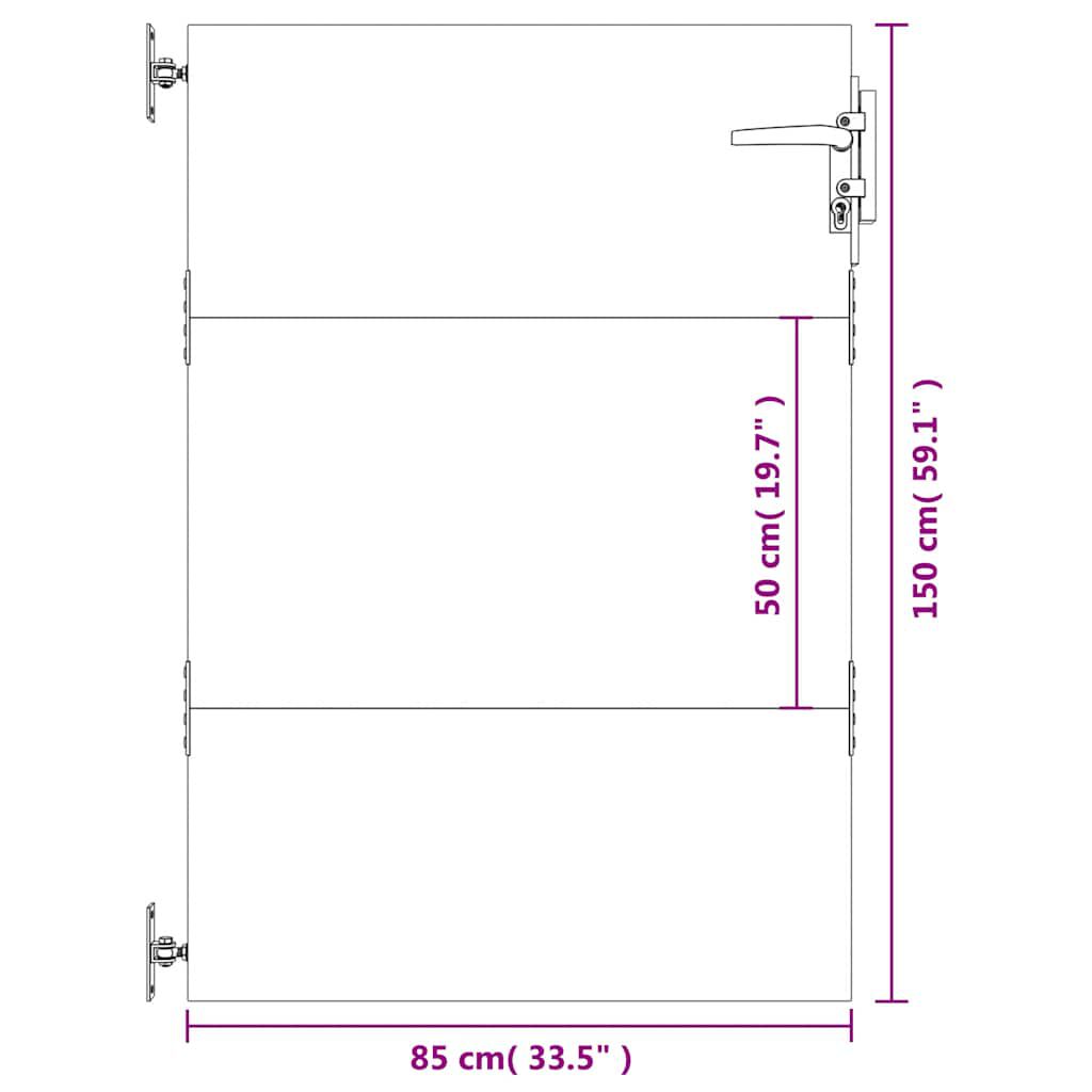 vidaXL Πύλη Κήπου 85 x 150 εκ. από Ατσάλι Corten