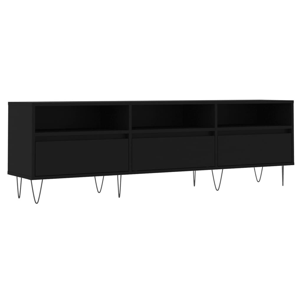 vidaXL Έπιπλο Τηλεόρασης Μαύρο 150x30x44,5 εκ. Επεξεργασμένο Ξύλο