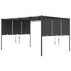 vidaXL Κιόσκι Κήπου Ανθρακί 4 x 3 x 2,25 μ. με Πλαϊνή Κουρτίνα