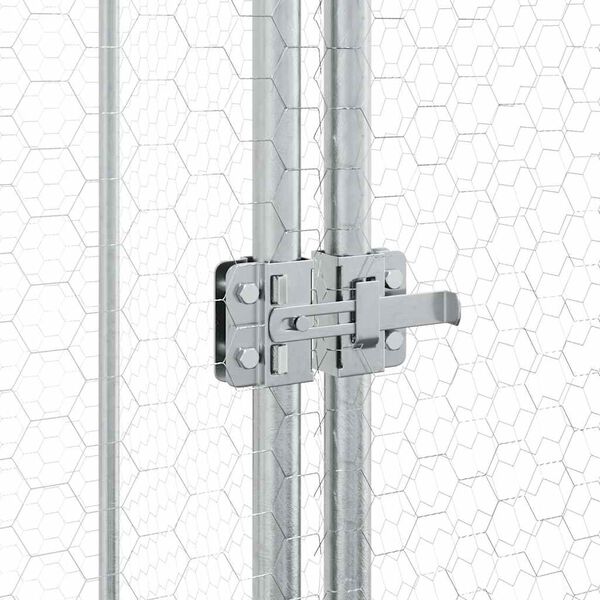 vidaXL Κοτέτσι - Κλουβί Ασημί 100x100x190 εκ. από Γαλβανισμένο Χάλυβα