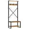 vidaXL Ράφι για ρούχα 80x40x190 cm Στερεό ακατέργαστο ξύλο Mango