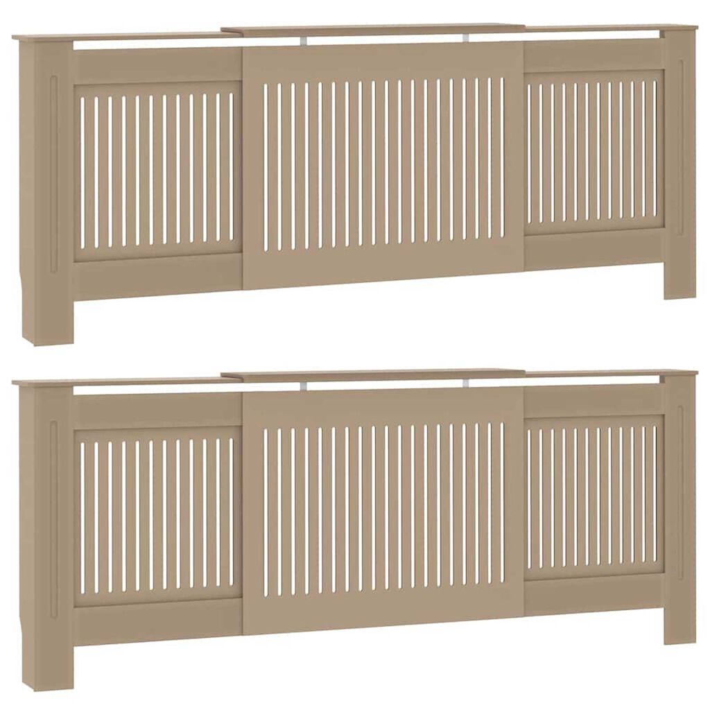 vidaXL Καπάκι Καλοριφέρ 2 pcs Καφέ (142-205) x 20.5 x 81.5 εκ.