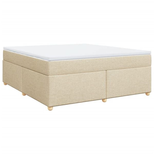 vidaXL &Kappa;&rho;&epsilon;&beta;ά&tau;&iota; Boxspring &mu;&epsilon; &Sigma;&tau;&rho;ώ&mu;&alpha; &Kappa;&rho;&epsilon;&mu; 180x200 &epsilon;&kappa;. &Upsilon;&phi;&alpha;&sigma;&mu;ά&tau;&iota;&nu;&omicron;
