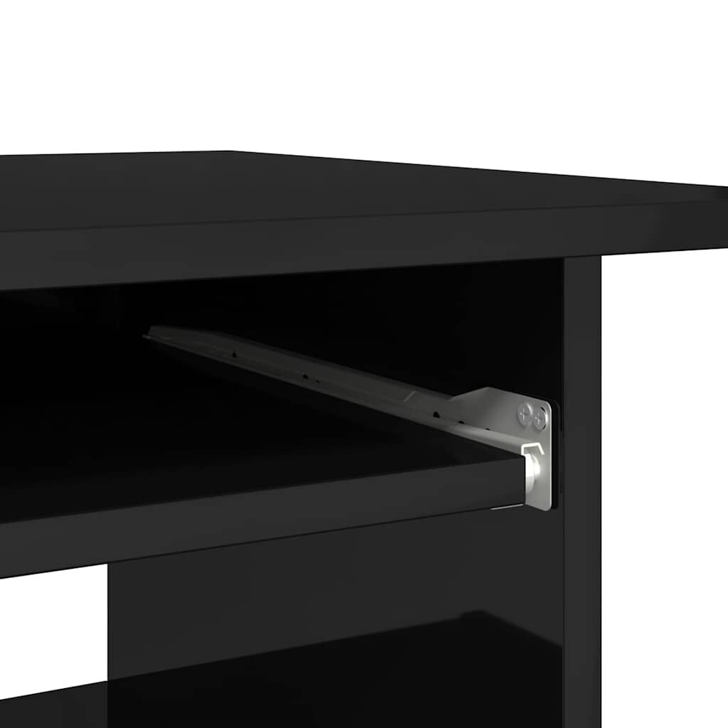 vidaXL Γραφείο Γυαλιστερό Μαύρο 80 x 45 x 74 εκ. από Μοριοσανίδα