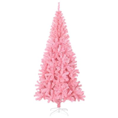 vidaXL Χριστουγεννιάτικο Δέντρο Τεχνητό Με Βάση Ροζ 210 εκ. PVC