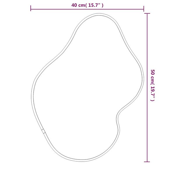 vidaXL Καθρέφτης Τοίχου Ασημί 50 x 40 εκ.