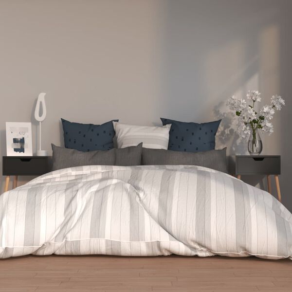 vidaXL Κομοδίνα 2 τεμ. Μαύρα 40 x 40 x 56 εκ. από Επεξεργ. Ξύλο