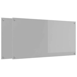 vidaXL Πίσω Πάνελ Κουζίνας 2 pcs Ανοιχτό γκρι 120 x 60 cm