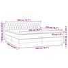 vidaXL Κρεβάτι Boxspring με Στρώμα Ανοιχτό Γκρι 200x200 εκ. Υφασμάτινο