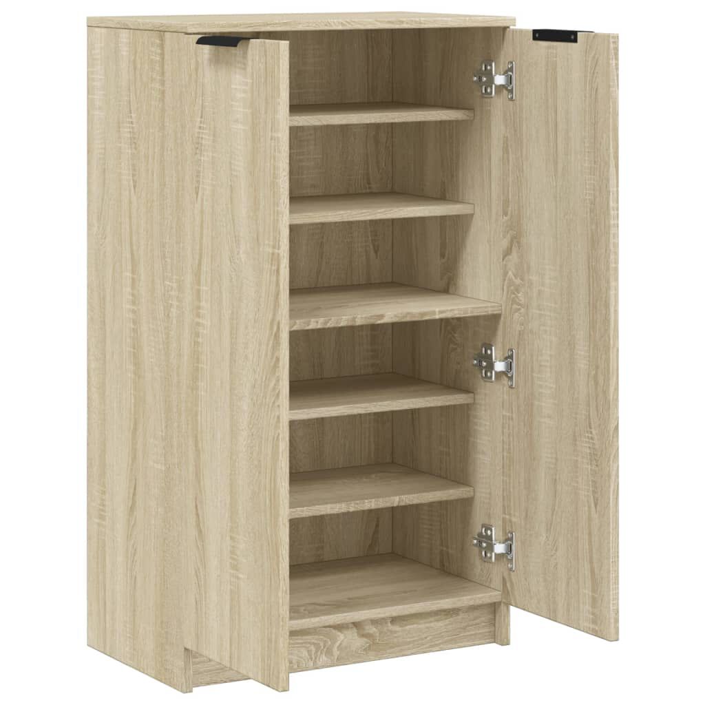 vidaXL Παπουτσοθήκη Sonoma Δρυς 59x35x100,5 εκ. από Επεξεργασμένο Ξύλο