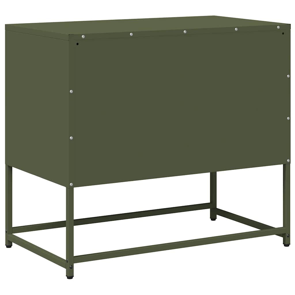 vidaXL Έπιπλο Τηλεόρασης Πράσινο Λαδί 68,5x39x60,5 εκ. από Ατσάλι