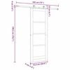 vidaXL Συρόμενη Πόρτα ORKDAL Καφέ 73.5 x 198.5 εκ. Ξύλο και μέταλλο