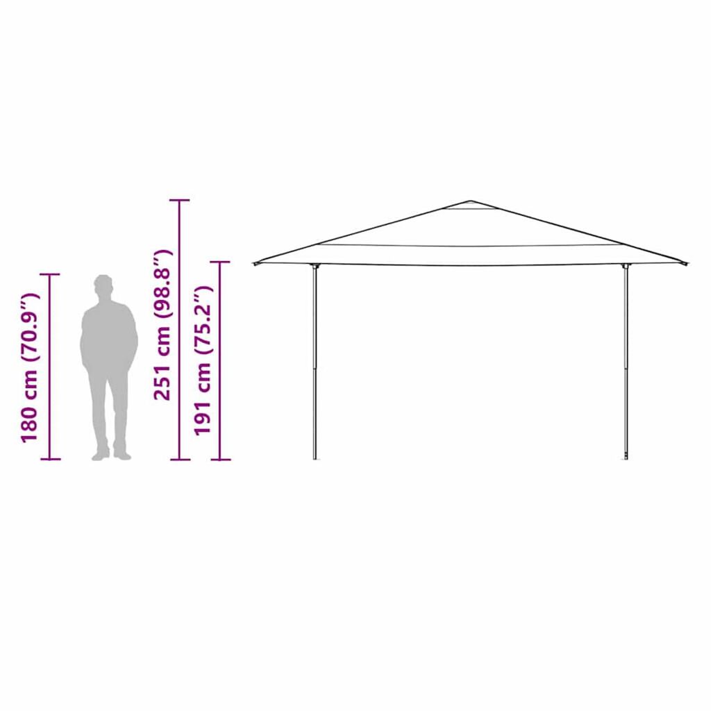 vidaXL Σκηνή Canopy Pop-up Πράσινο 400 x 400 cm ύφασμα