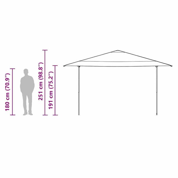 vidaXL Σκηνή Canopy Pop-up Πράσινο 400 x 400 cm ύφασμα
