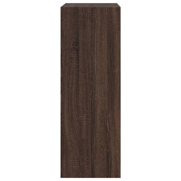 vidaXL Παπουτσοθήκη Καπνιστή Δρυς 60x34x96,5εκ. από Επεξεργασμένο Ξύλο