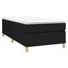 vidaXL Κρεβάτι Boxspring με Στρώμα Μαύρο 80 x 200 εκ. Υφασμάτινο