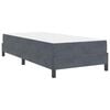 vidaXL Κρεβάτι box spring με στρώμα Σκούρο Γκρι 90 x 190 cm Βελούδο