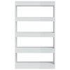 vidaXL Βιβλιοθήκη/Διαχωρ. Χώρου Γυαλ. Λευκό 80x30x135 εκ. Επεξ. Ξύλο