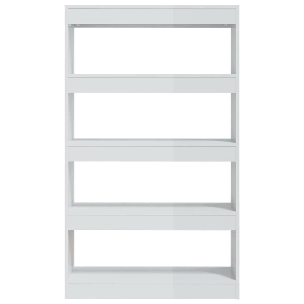 vidaXL Βιβλιοθήκη/Διαχωρ. Χώρου Γυαλ. Λευκό 80x30x135 εκ. Επεξ. Ξύλο