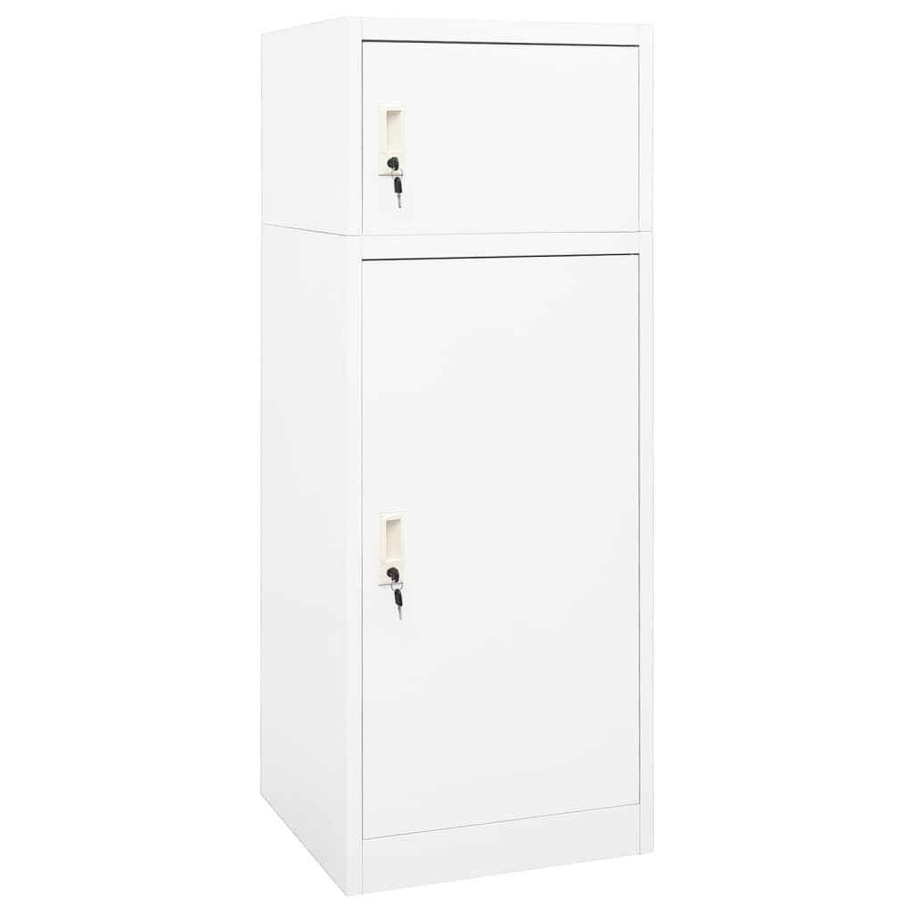 vidaXL Ντουλάπα για Σέλα Λευκό 53 x 53 x 140 εκ. Ατσάλινο