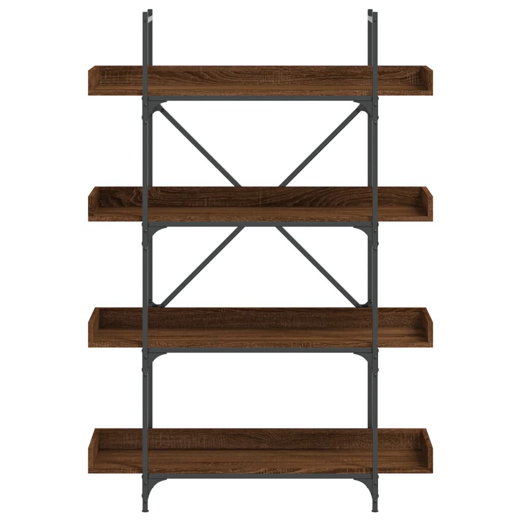 vidaXL Βιβλιοθήκη 4 Επιπέδων Καφέ Δρυς 100x33x145,5 εκ. Επεξεργ. Ξύλο