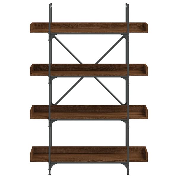 vidaXL Βιβλιοθήκη 4 Επιπέδων Καφέ Δρυς 100x33x145,5 εκ. Επεξεργ. Ξύλο