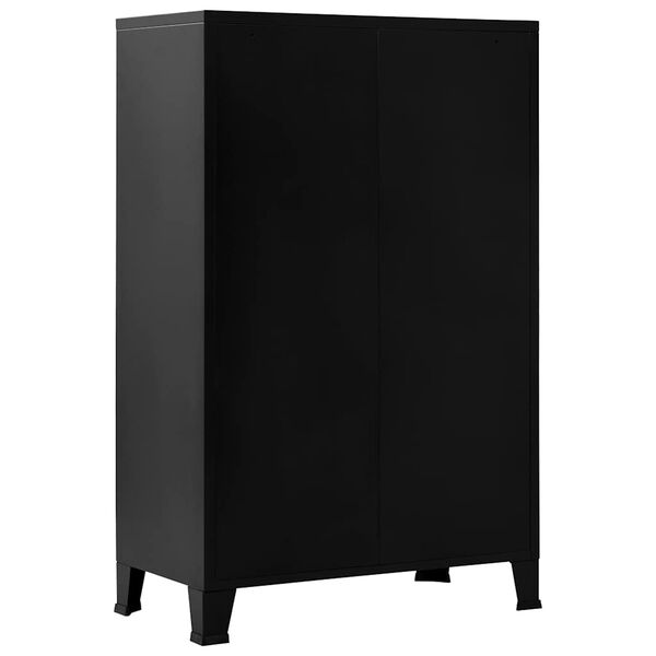 vidaXL Αρχειοθήκη Βιομηχανικού Στιλ Μαύρη 75 x 40 x 120 εκ. Ατσάλινη