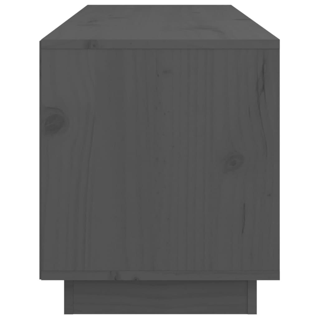 vidaXL Έπιπλο Τηλεόρασης Γκρι 105x34x40 εκ. από Μασίφ Ξύλο Πεύκου