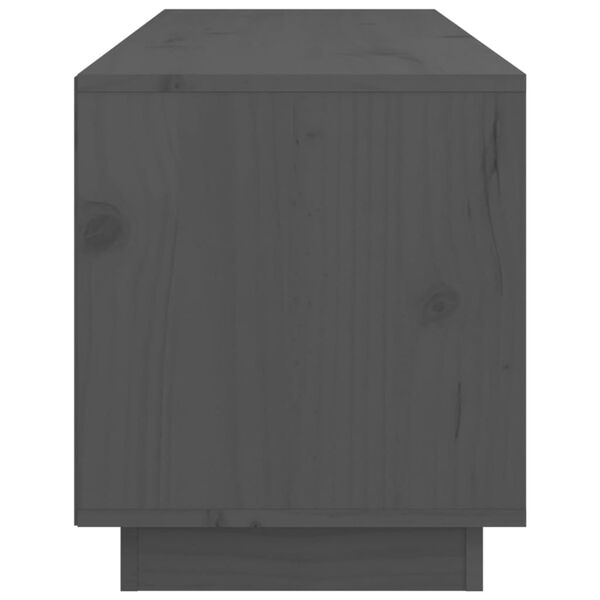 vidaXL Έπιπλο Τηλεόρασης Γκρι 105x34x40 εκ. από Μασίφ Ξύλο Πεύκου