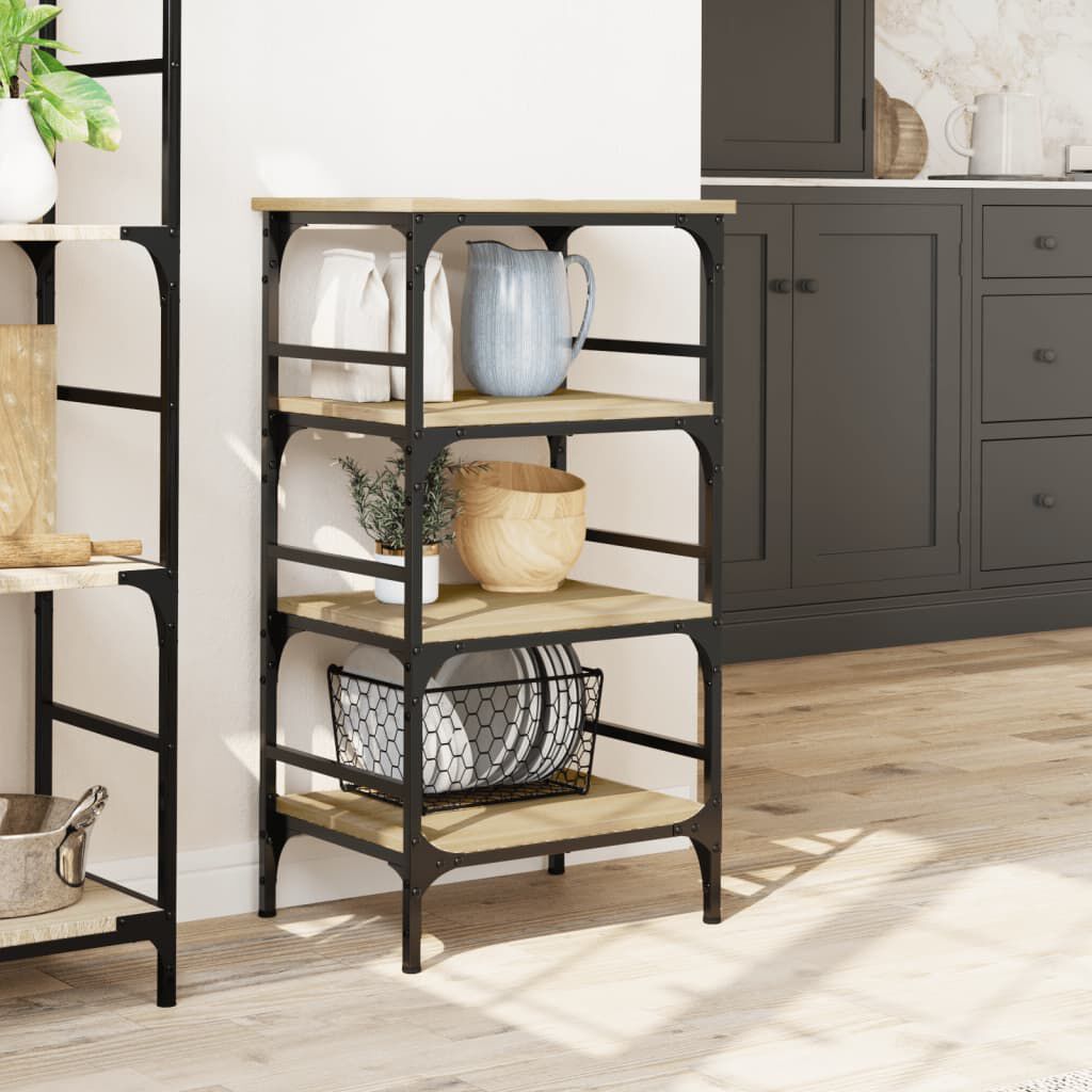 vidaXL Τρόλεϊ Κουζίνας Sonoma Δρυς 45x35x89,5 εκ. Επεξεργασμένο Ξύλο