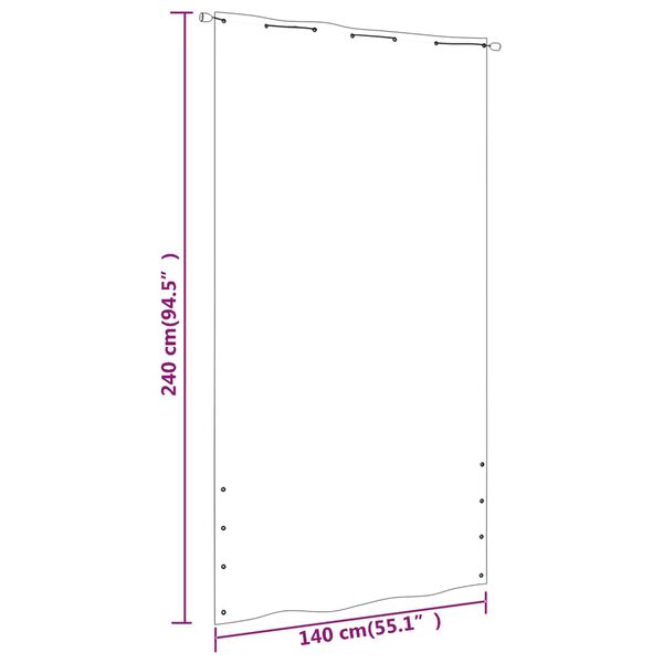 vidaXL Διαχωριστικό Βεράντας Καφέ 140 x 240 εκ. Ύφασμα Oxford