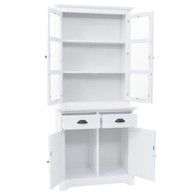 vidaXL Βιτρίνα Σαλονιού με 4 Πόρτες 80x40x180 εκ. MDF και Ξύλο Πεύκου