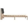 vidaXL Σκελετός Κρεβατιού με Επενδεδυμένο Κεφαλάρι Καφέ 100 x 200 cm