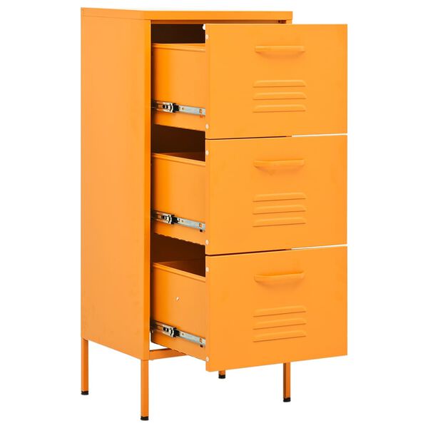 vidaXL Ντουλάπι Αποθήκευσης Μουσταρδί 42,5 x 35 x 101,5 εκ. από Ατσάλι
