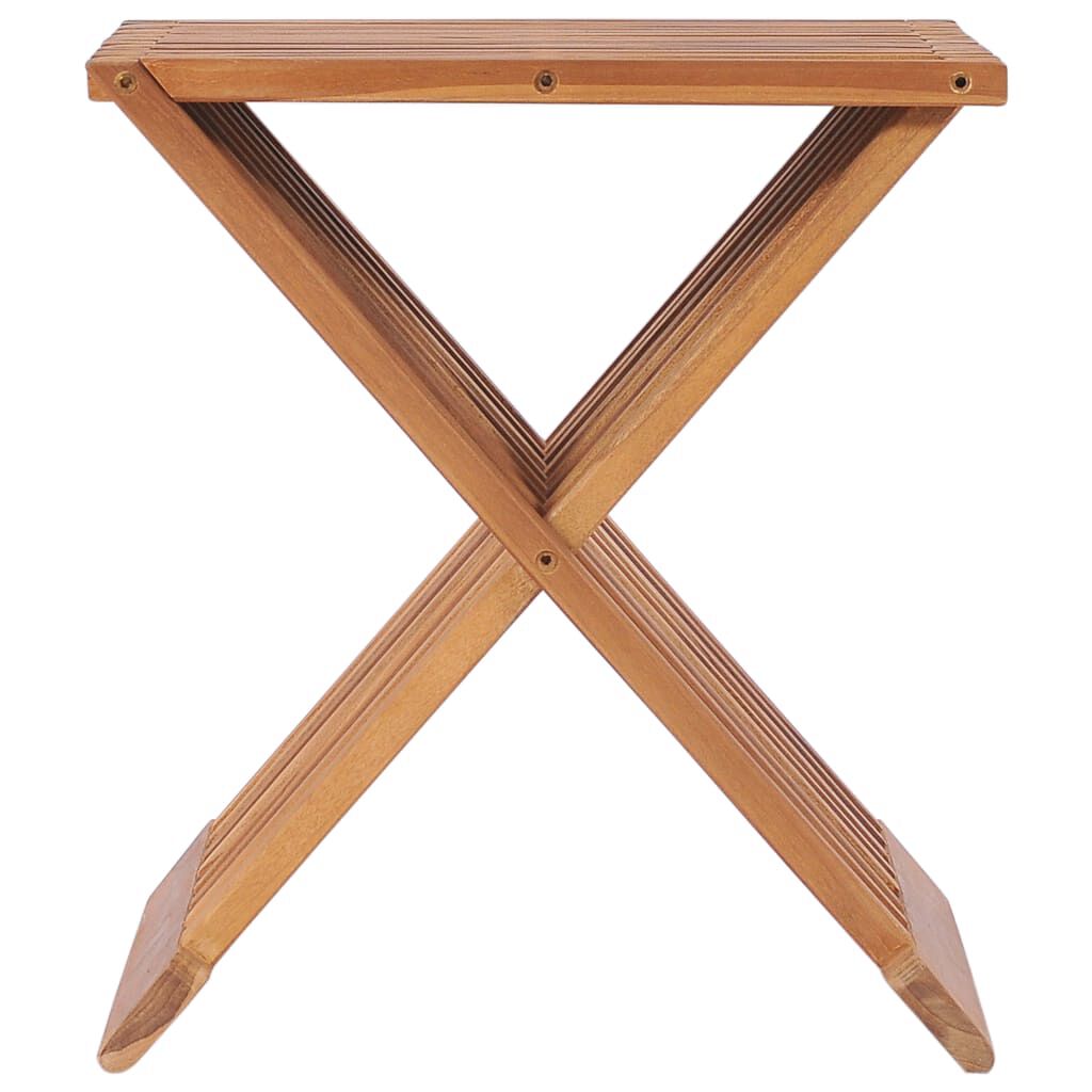 vidaXL Σκαμπό Πτυσσόμενο 40 x 32 x 45 εκ. από Μασίφ Ξύλο Teak