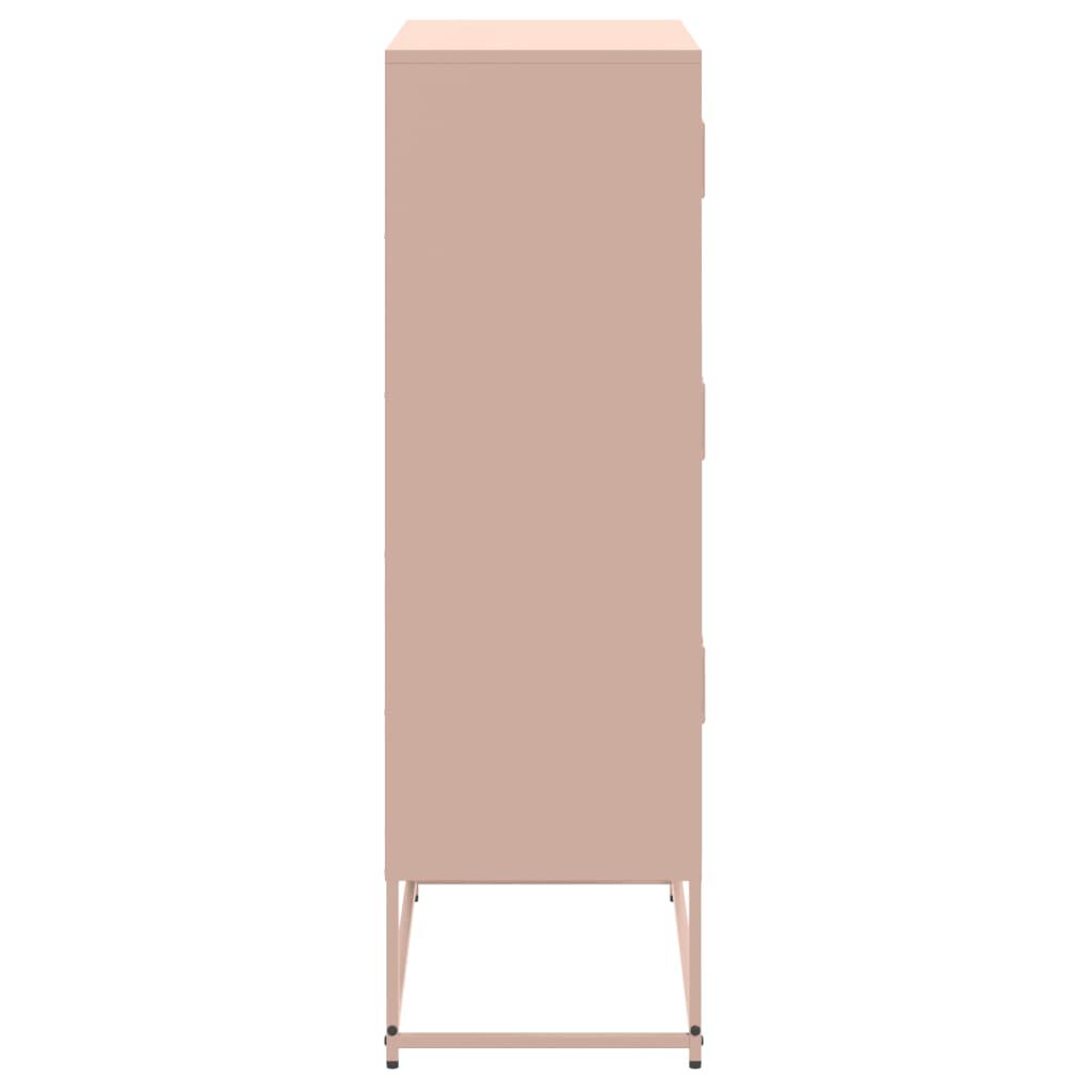 vidaXL Ντουλάπι Ροζ 68,5x38,5x123,5 εκ. από Ατσάλι