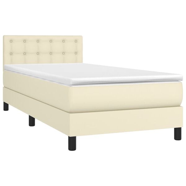 vidaXL &Kappa;&rho;&epsilon;&beta;ά&tau;&iota; Boxspring &mu;&epsilon; &Sigma;&tau;&rho;ώ&mu;&alpha; & LED &Kappa;&rho;&epsilon;&mu; 80x200 &epsilon;&kappa;. &Sigma;&upsilon;&nu;&theta;. &Delta;έ&rho;&mu;&alpha;