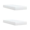 vidaXL Κρεβάτι Boxspring με Στρώμα Λευκό 200x200 εκ. Συνθετικό Δέρμα