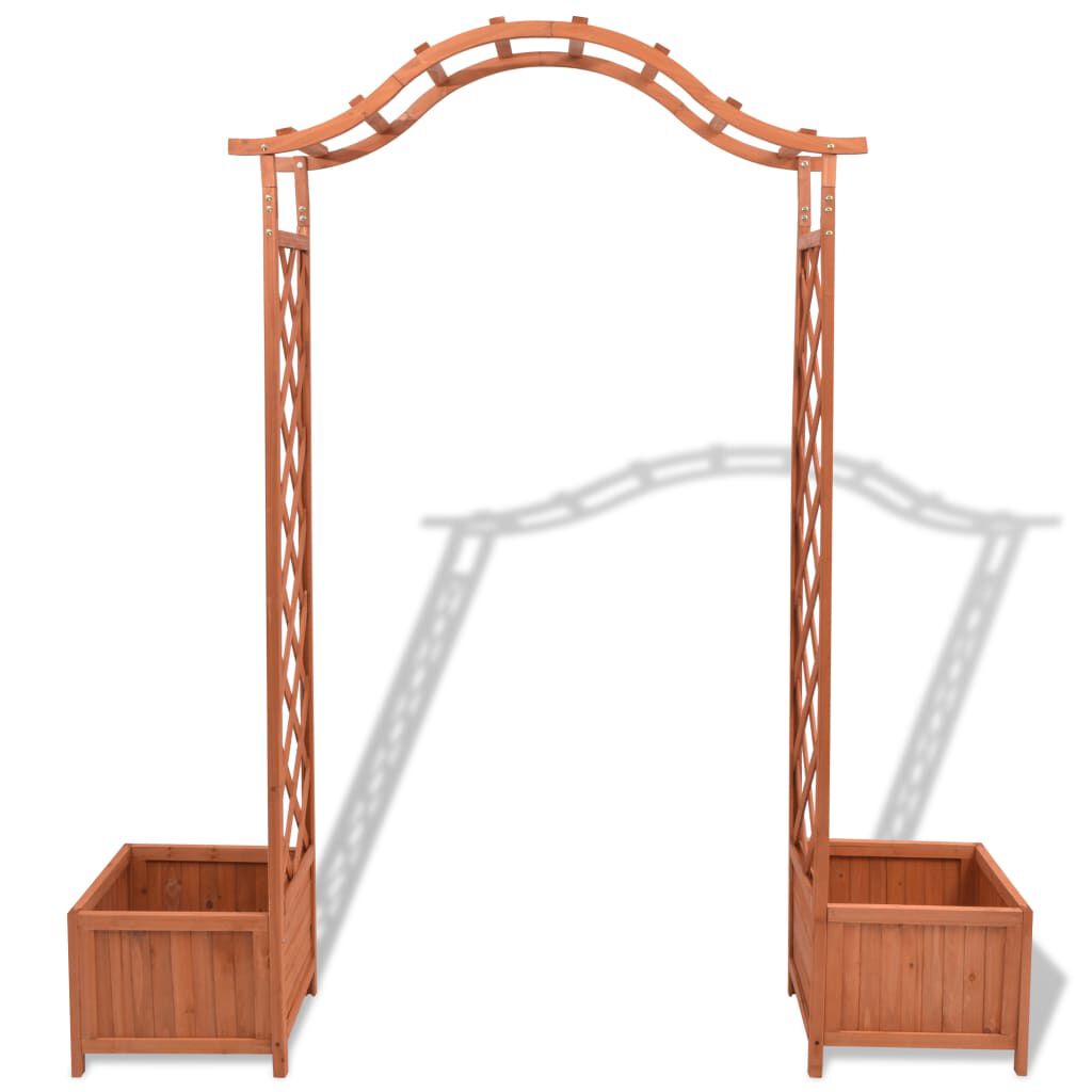 vidaXL Καφασωτό Αψίδα με Γλάστρες 180 x 40 x 205 εκ.