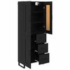 vidaXL Highboard &Mu;&alpha;ύ&rho;&eta; &Omicron;&xi;&upsilon;ά 69,5 x 34 x 180 &epsilon;&kappa;. &Epsilon;&pi;&epsilon;&xi;&epsilon;&rho;&gamma;&alpha;&sigma;&mu;έ&nu;&omicron; &xi;ύ&lambda;&omicron;