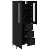 vidaXL Highboard &mu;&epsilon; &sigma;&upsilon;&rho;&tau;ά&rho;&iota; 2 pcs &Mu;&alpha;ύ&rho;&eta; &Omicron;&xi;&upsilon;ά &Epsilon;&pi;&epsilon;&xi;&epsilon;&rho;&gamma;&alpha;&sigma;&mu;έ&nu;&omicron; &xi;ύ&lambda;&omicron;