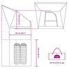 vidaXL Σκηνή Camping Μπλε 223 x 163 x 130 εκ Πολυεστέρας