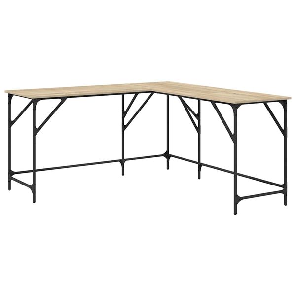 vidaXL Γραφείο Sonoma Δρυς 149 x 149 x 75 εκ. από Επεξεργασμένο Ξύλο