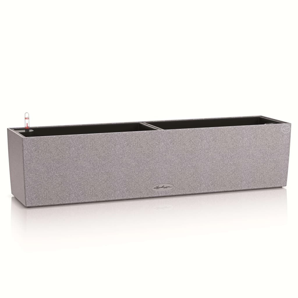 LECHUZA Ζαρντινιέρα Αυτοποτιζόμενη BALCONERA Stone 80 ALL-IN-ONE Γκρι