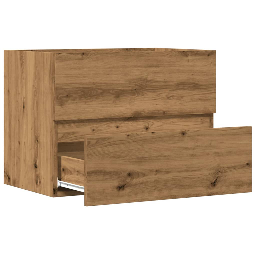 vidaXL Ντουλάπι Μπάνιου Αρτισιανή Δρυς 60x38,5x45 εκ. Επεξ. Ξύλο