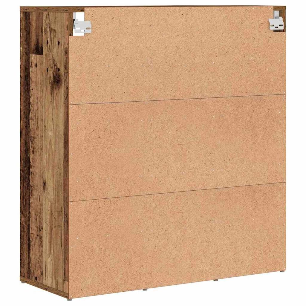 vidaXL Παπουτσοθήκη με ράφι Παλαιό ξύλο 77.5 x 30 x 83.5 εκ.