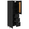 vidaXL Highboard &mu;&epsilon; &sigma;&upsilon;&rho;&tau;ά&rho;&iota; 2 pcs &Mu;&alpha;ύ&rho;&eta; &Omicron;&xi;&upsilon;ά &Epsilon;&pi;&epsilon;&xi;&epsilon;&rho;&gamma;&alpha;&sigma;&mu;έ&nu;&omicron; &xi;ύ&lambda;&omicron;