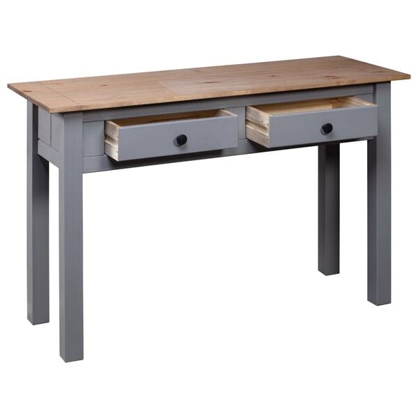 vidaXL Κονσόλα Τραπέζι Γκρι 110x40x72εκ Μασίφ ξύλο πεύκου Σειρά Panama