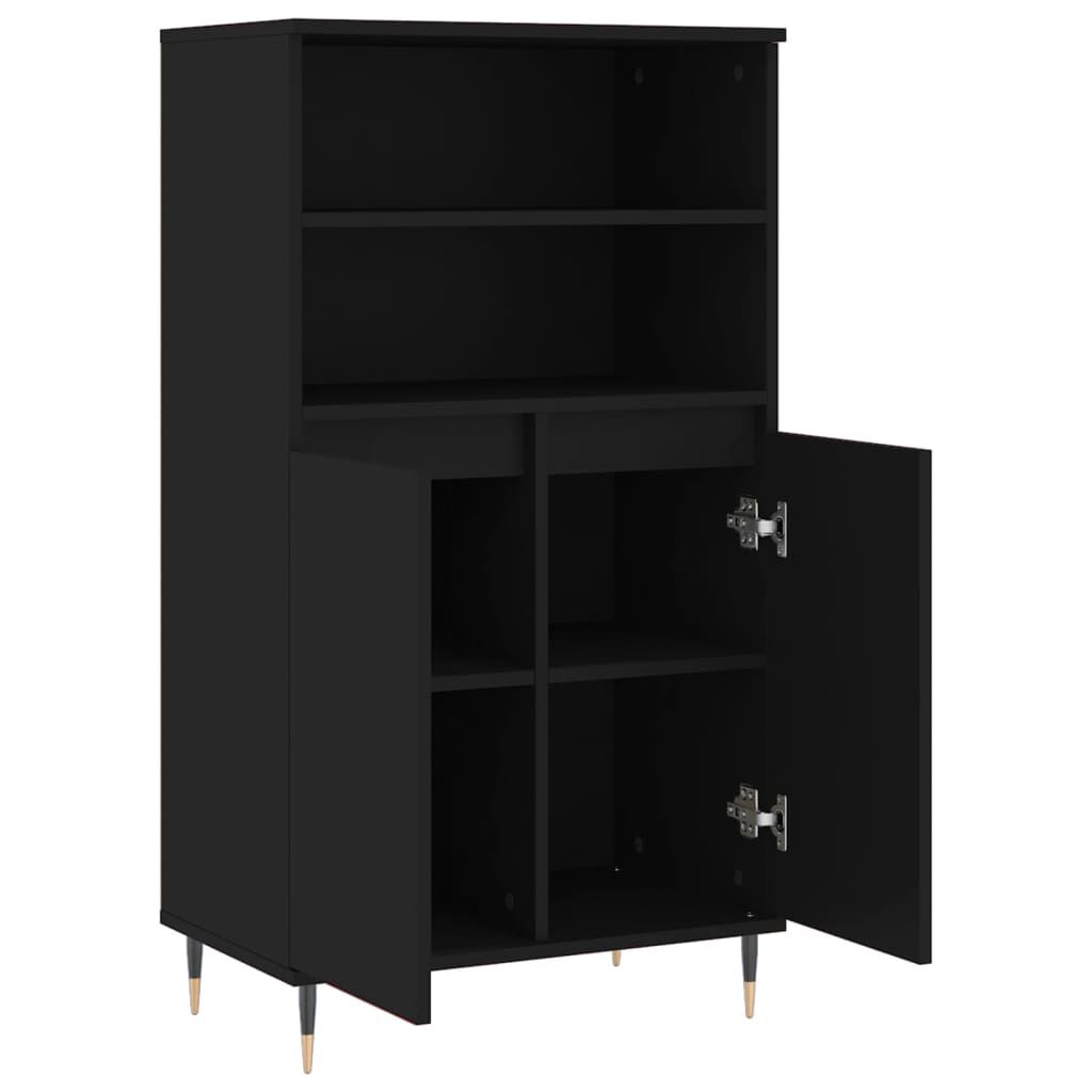 vidaXL Ντουλάπι Μαύρο 60 x 36 x 110 εκ. από Επεξεργασμένο Ξύλο